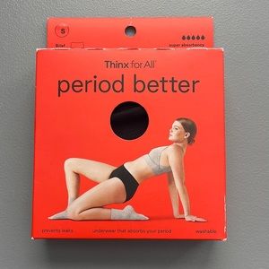 Thinx Brand Period Panty Briefs in Black (Super Absorbency)